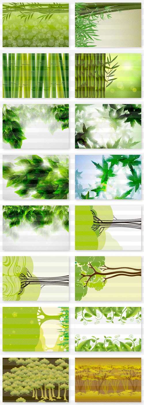 緑・葉・草木の風景の背景素材集1